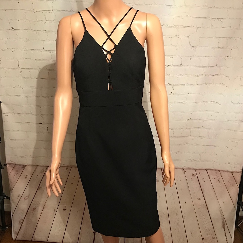 Bardot halter black beautiful cocktail dress NWT size small